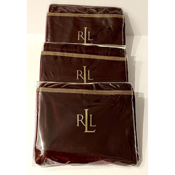 3 Ralph Lauren Venetian Court Burgundy Velvet Eurosham NWT. Get All 3 Right Here - Picture 1 of 8